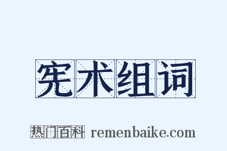 宪术组词是什么意思的图片